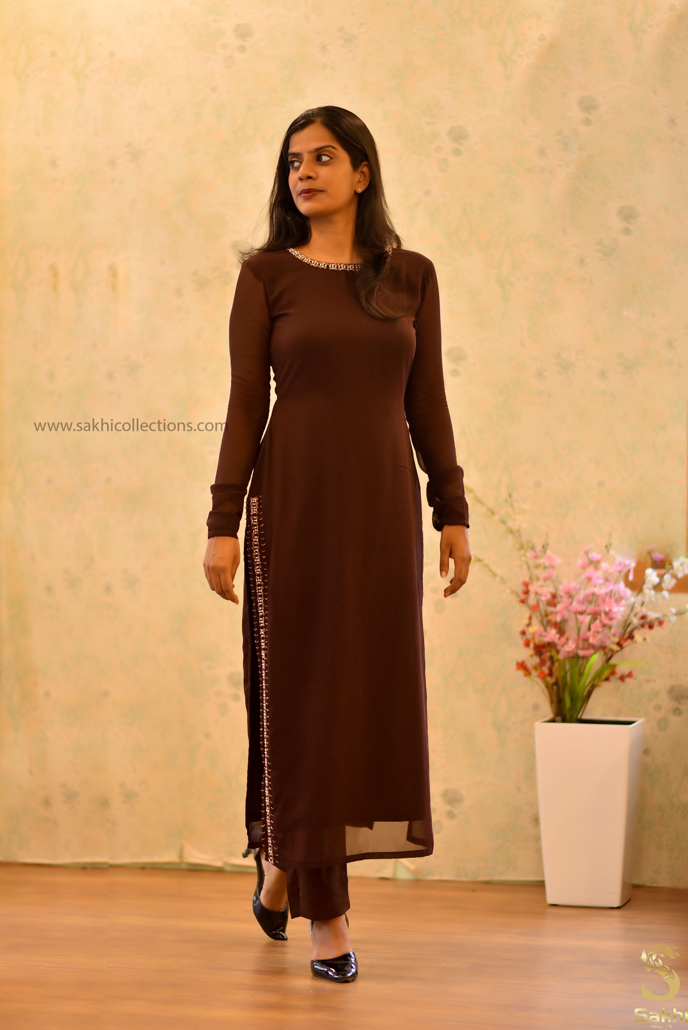 Brown Colour Combination Suits Kurtis Dresses||Top 30 Brown colour suits  designs - YouTube